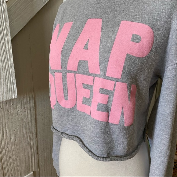 Forever 21 Nap Queen Cropped Sweatshirt Size Small - Picture 3 of 14